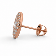 Triple Halo Natural Diamond Stud Earrings